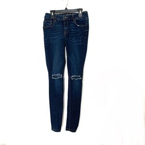 Blue age denim jeans
